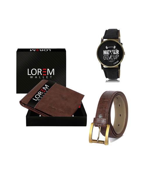belt, wallet & watch gift combo - 19543332 - Very Small Image - 1