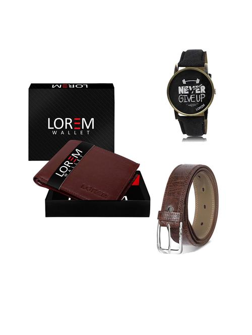 belt, wallet & watch gift combo - 19543348 - Very Small Image - 1