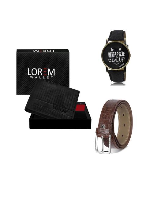 belt, wallet & watch gift combo - 19543450 - Very Small Image - 1