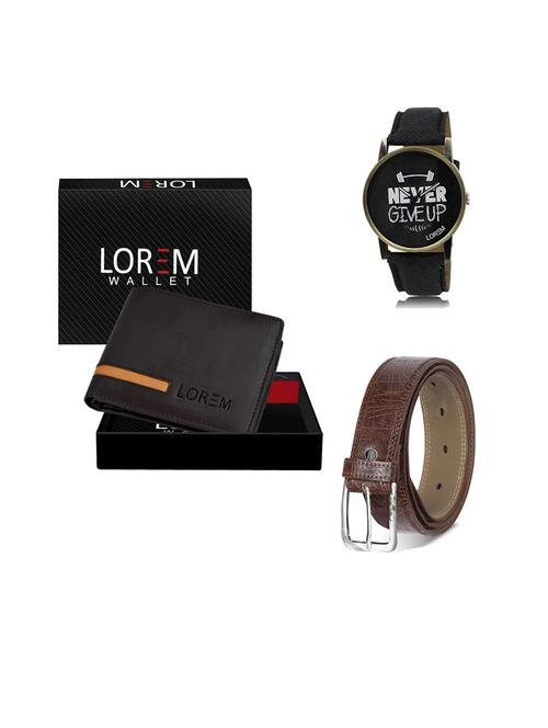 belt, wallet & watch gift combo - 19543522 - Very Small Image - 1