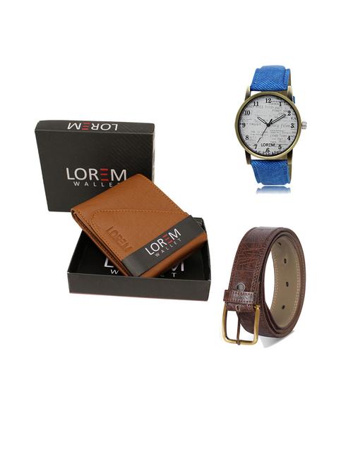 belt, wallet & watch gift combo - 19543544 - Very Small Image - 1