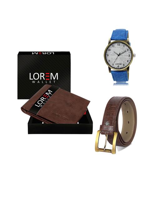 belt, wallet & watch gift combo - 19543602 - Very Small Image - 1