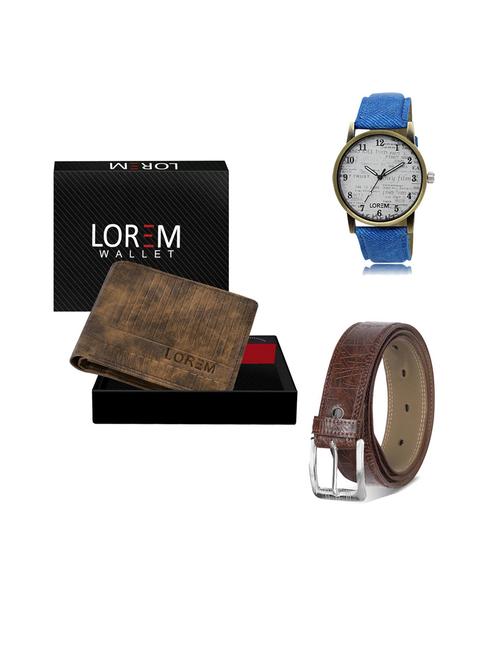 belt, wallet & watch gift combo - 19543703 - Very Small Image - 1