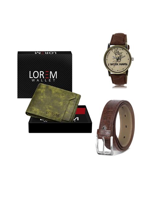 belt, wallet & watch gift combo - 19543901 - Very Small Image - 1