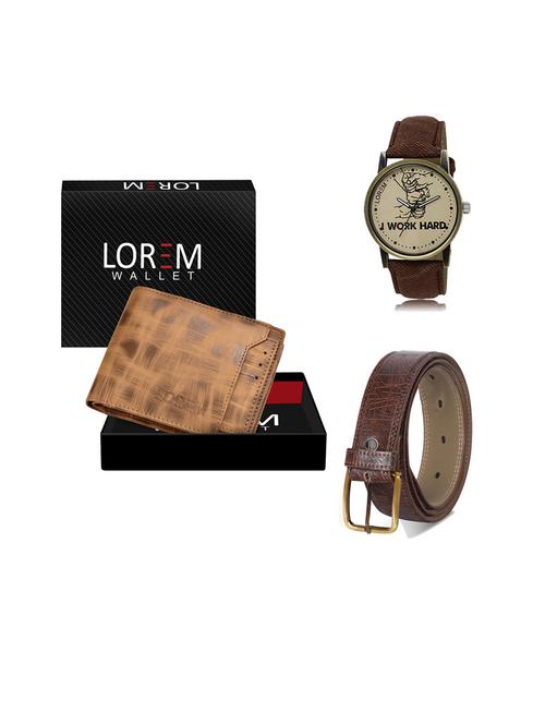 belt, wallet & watch gift combo - 19543928 - Very Small Image - 1
