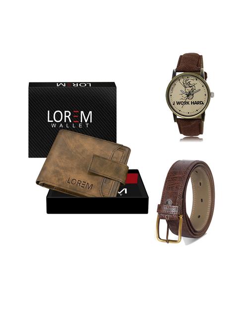 belt, wallet & watch gift combo - 19543940 - Very Small Image - 1