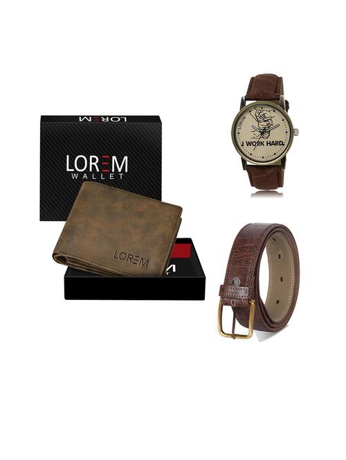 belt, wallet & watch gift combo - 19543952 - Very Small Image - 1