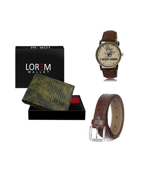 belt, wallet & watch gift combo - 19543981 - Very Small Image - 1