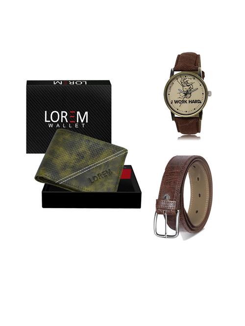 belt, wallet & watch gift combo - 19544007 - Very Small Image - 1