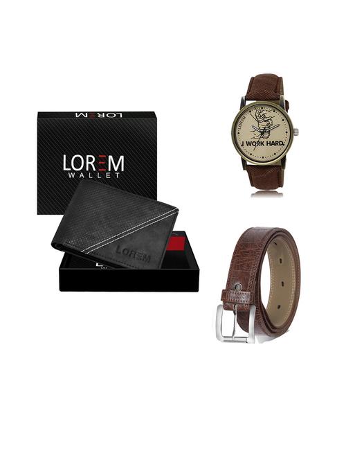belt, wallet & watch gift combo - 19544011 - Very Small Image - 1