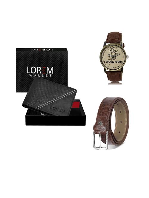 belt, wallet & watch gift combo - 19544014 - Very Small Image - 1