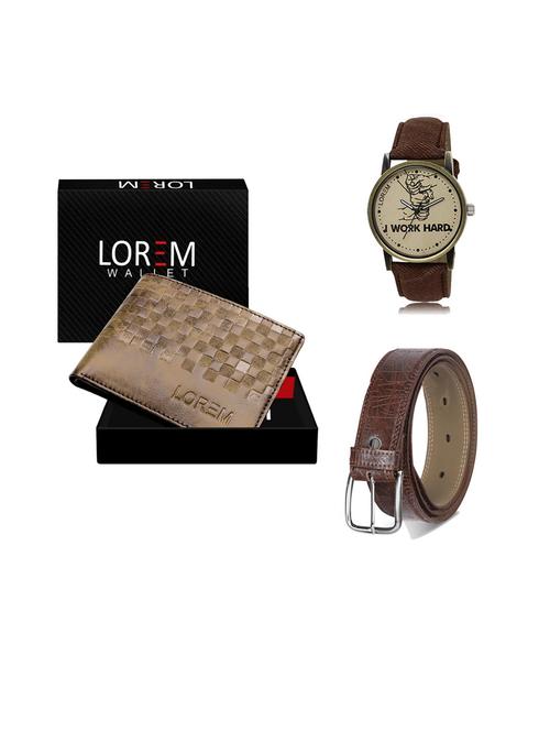 belt, wallet & watch gift combo - 19544019 - Very Small Image - 1