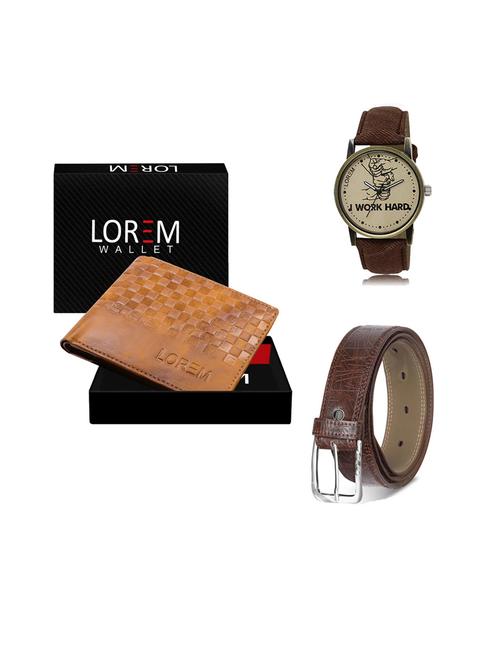 belt, wallet & watch gift combo - 19544026 - Very Small Image - 1