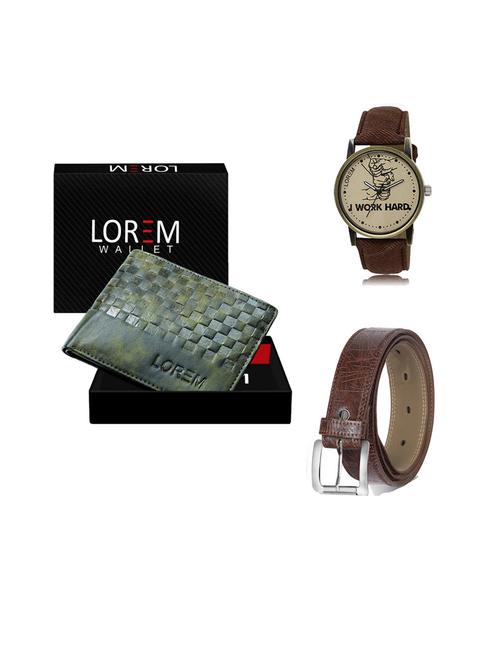 belt, wallet & watch gift combo - 19544029 - Very Small Image - 1