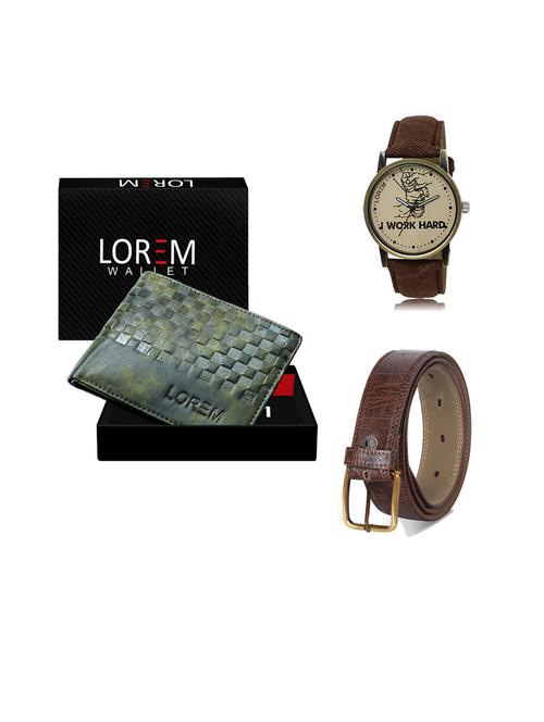 belt, wallet & watch gift combo - 19544030 - Very Small Image - 1