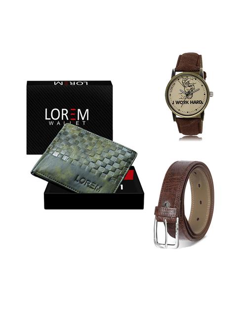 belt, wallet & watch gift combo - 19544032 - Very Small Image - 1