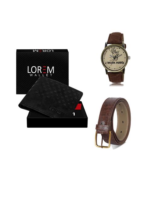 belt, wallet & watch gift combo - 19544036 - Very Small Image - 1