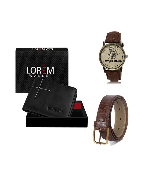 belt, wallet & watch gift combo - 19544042 - Very Small Image - 1