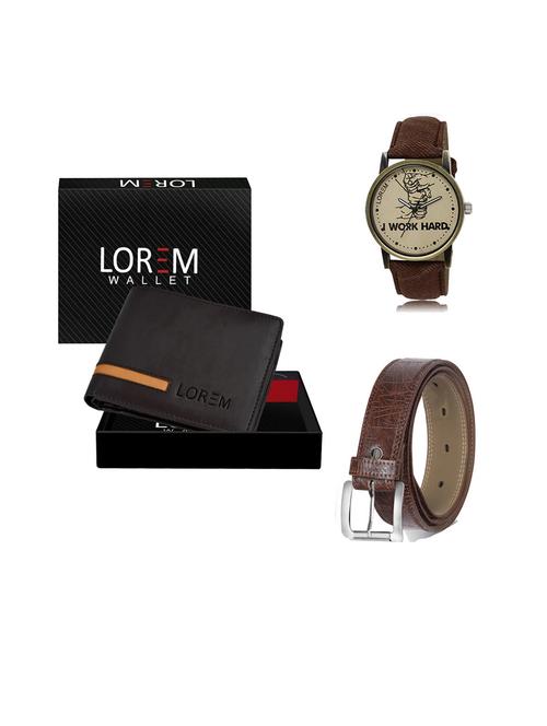 belt, wallet & watch gift combo - 19544059 - Very Small Image - 1