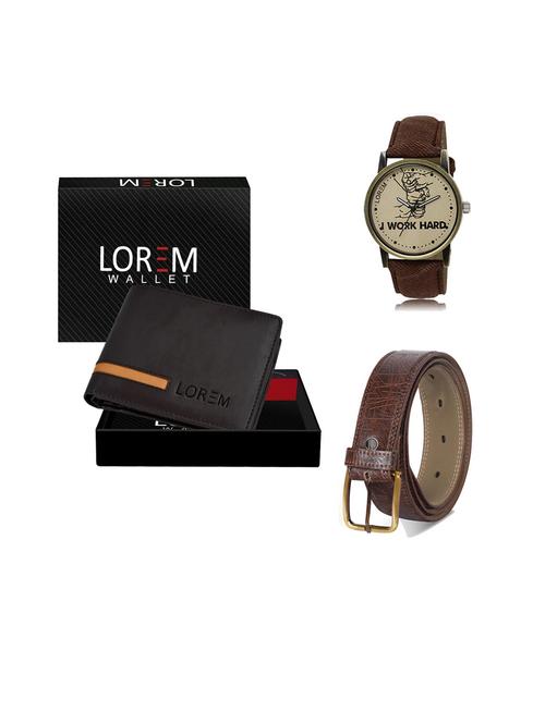 belt, wallet & watch gift combo - 19544060 - Very Small Image - 1