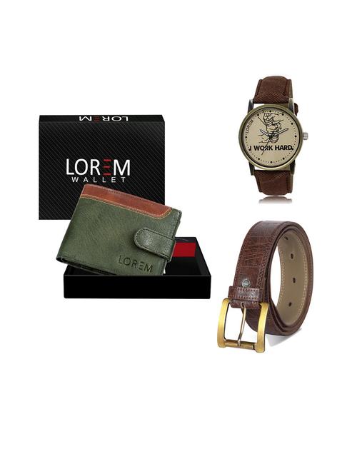 belt, wallet & watch gift combo - 19544076 - Very Small Image - 1