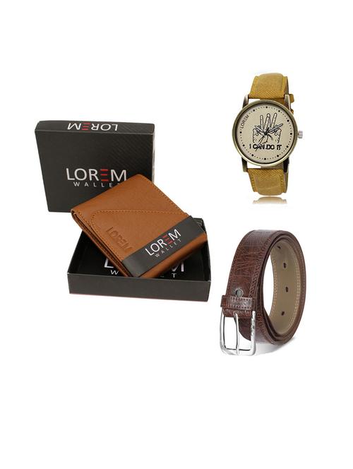 belt, wallet & watch gift combo - 19544086 - Very Small Image - 1