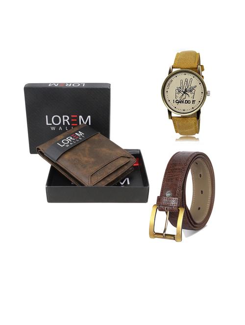 belt, wallet & watch gift combo - 19544100 - Very Small Image - 1