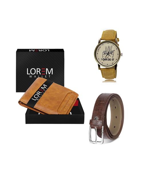 belt, wallet & watch gift combo - 19544110 - Very Small Image - 1