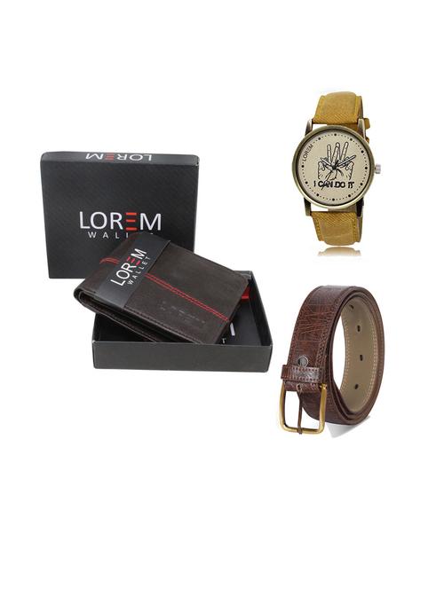 belt, wallet & watch gift combo - 19544114 - Very Small Image - 1