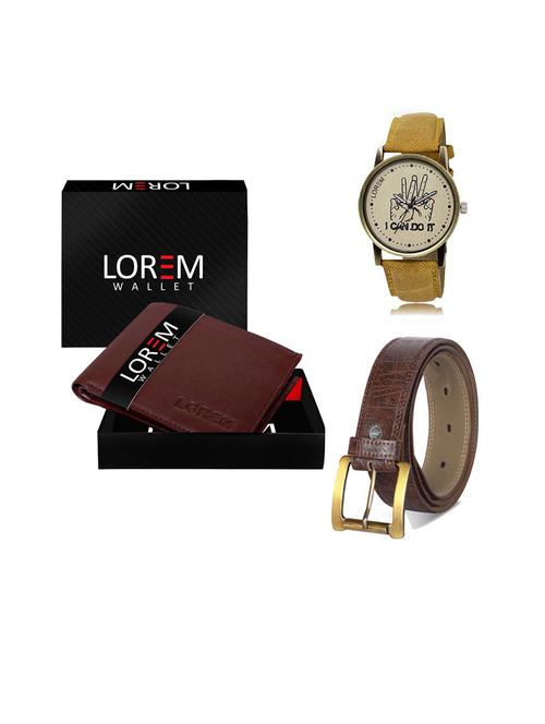 belt, wallet & watch gift combo - 19544154 - Very Small Image - 1