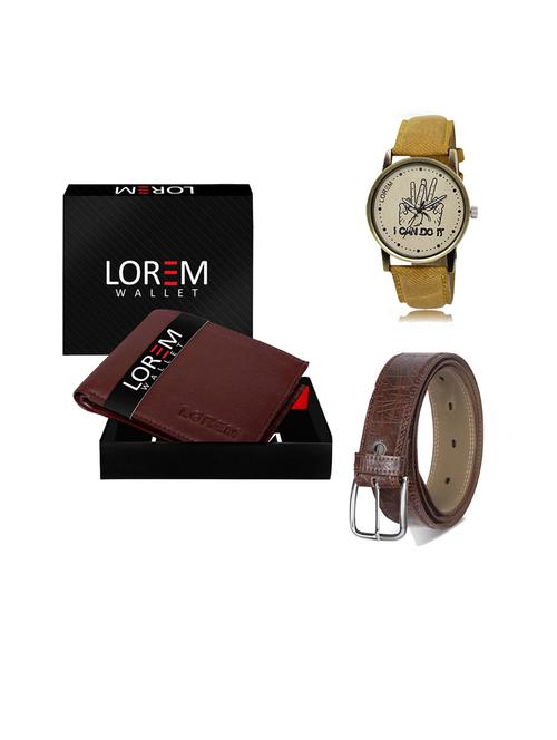belt, wallet & watch gift combo - 19544157 - Very Small Image - 1
