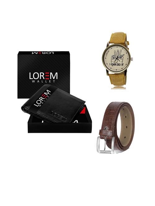 belt, wallet & watch gift combo - 19544161 - Very Small Image - 1