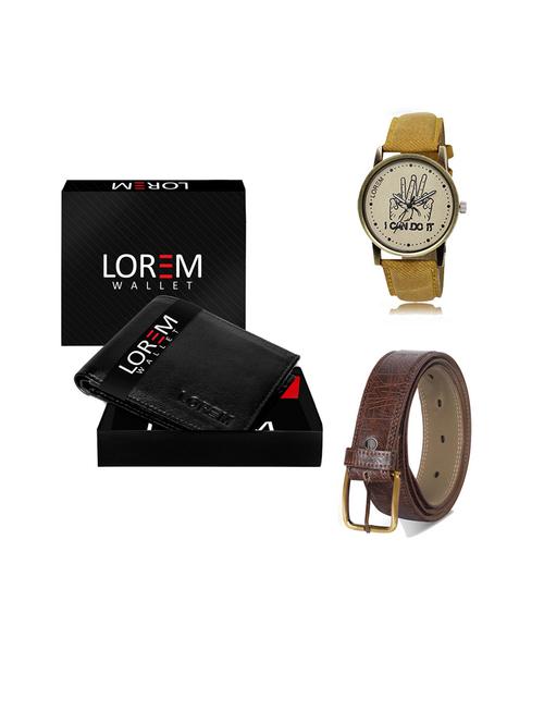 belt, wallet & watch gift combo - 19544162 - Very Small Image - 1