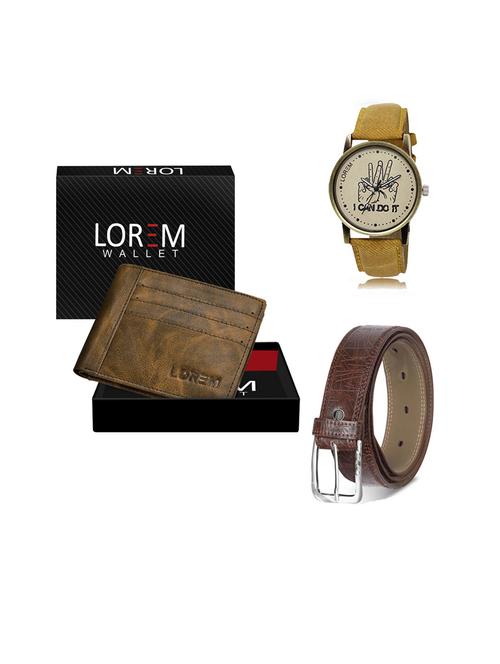 belt, wallet & watch gift combo - 19544188 - Very Small Image - 1