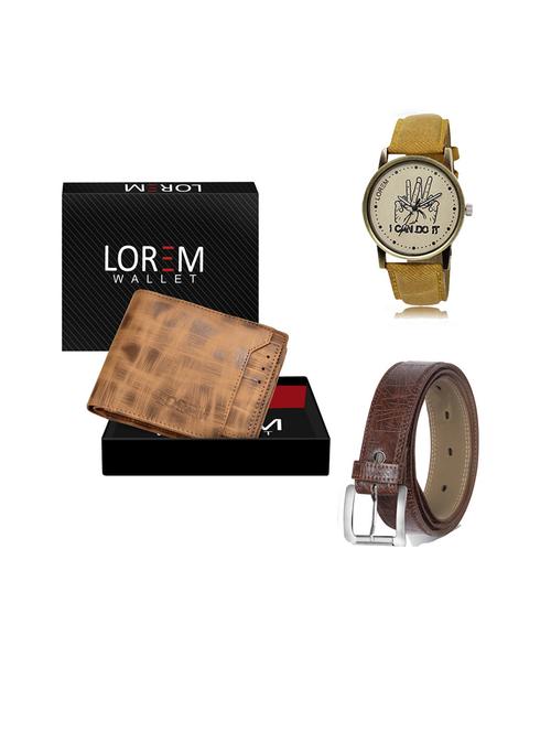 belt, wallet & watch gift combo - 19544197 - Very Small Image - 1