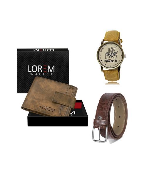 belt, wallet & watch gift combo - 19544211 - Very Small Image - 1