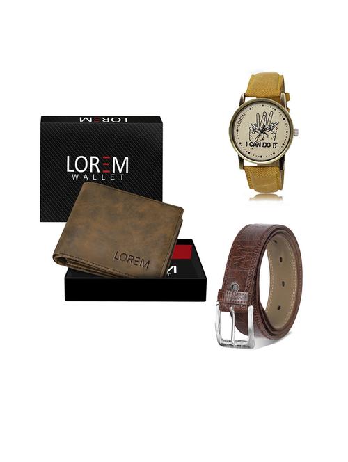 belt, wallet & watch gift combo - 19544225 - Very Small Image - 1