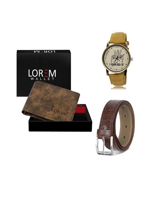 belt, wallet & watch gift combo - 19544243 - Very Small Image - 1