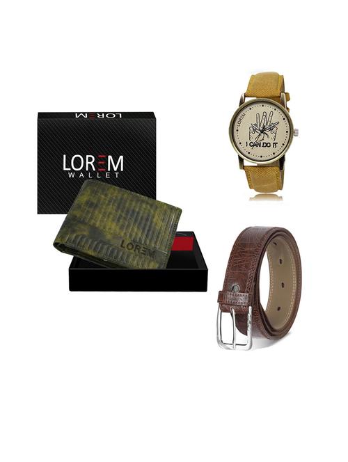belt, wallet & watch gift combo - 19544254 - Very Small Image - 1