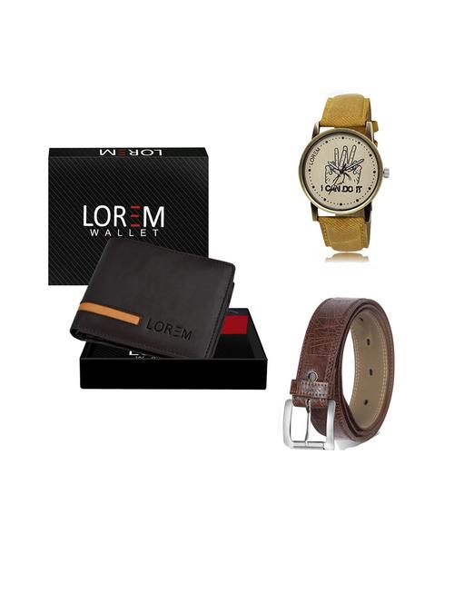 belt, wallet & watch gift combo - 19544329 - Very Small Image - 1