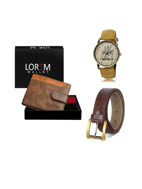 belt, wallet & watch gift combo - 19544334 - Very Small Image - 1