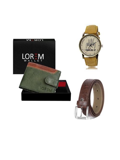 belt, wallet & watch gift combo - 19544347 - Very Small Image - 1