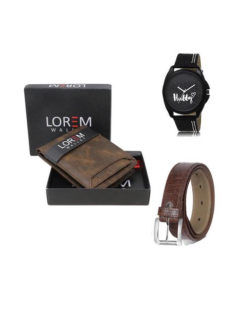 belt, wallet & watch gift combo - 19544371 - Very Small Image - 1