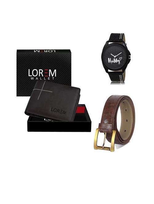 belt, wallet & watch gift combo - 19544586 - Very Small Image - 1
