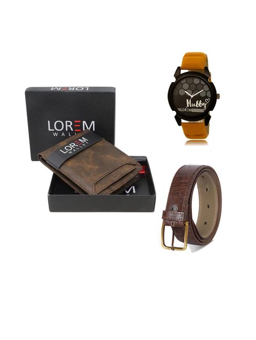 belt, wallet & watch gift combo - 19544642 - Very Small Image - 1