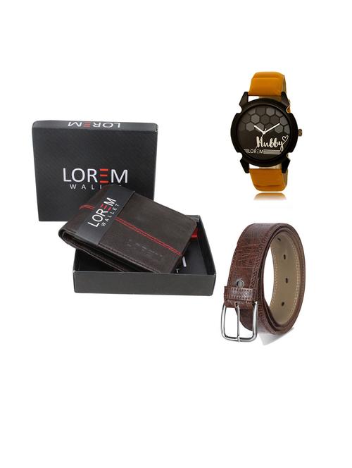 belt, wallet & watch gift combo - 19544655 - Very Small Image - 1