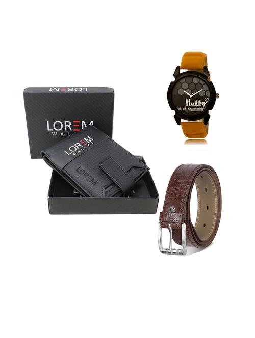 belt, wallet & watch gift combo - 19544663 - Very Small Image - 1