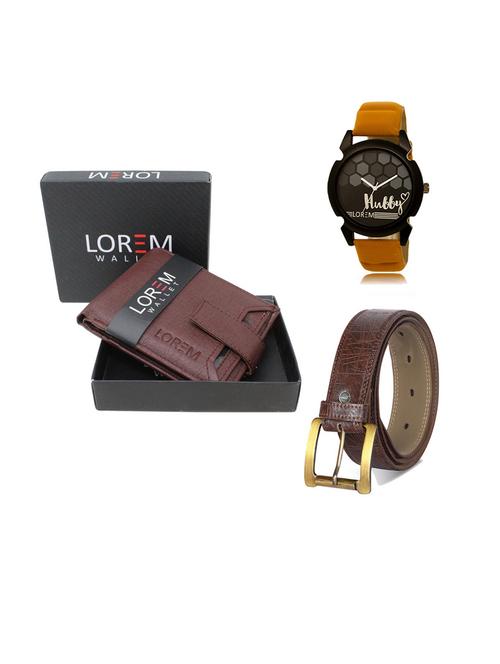 belt, wallet & watch gift combo - 19544664 - Very Small Image - 1