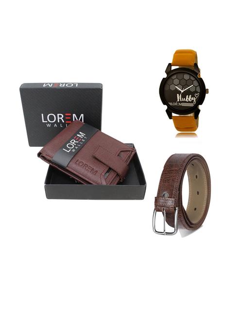 belt, wallet & watch gift combo - 19544667 - Very Small Image - 1