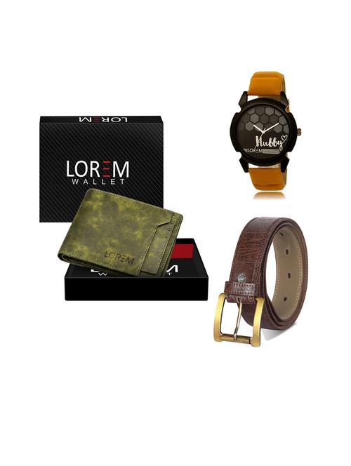 belt, wallet & watch gift combo - 19544706 - Very Small Image - 1
